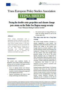 “Facing the Double Crisis: Geopolitics and Climate Change put a Strain on the Baltic Sea Region Energy Security”, Trine Villumsen Berling & Izabela Surwillo